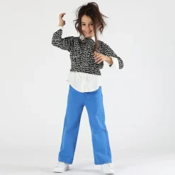 Maglia cropped bianca e nera bambina