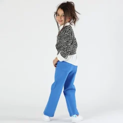 Maglia cropped bianca e nera bambina