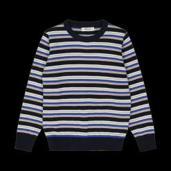 Maglia da bambino in tricot a righe blu
