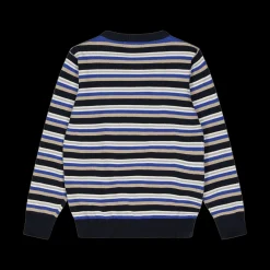 Maglia da bambino in tricot a righe blu