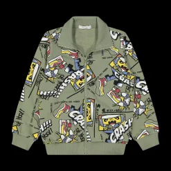 Maglia full zip con stampa allover per bambino