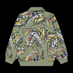 Maglia full zip con stampa allover per bambino