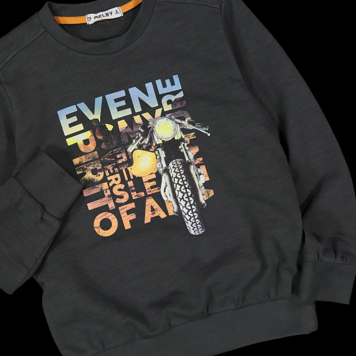Maglia girocollo ad bambino in felpa malfilè