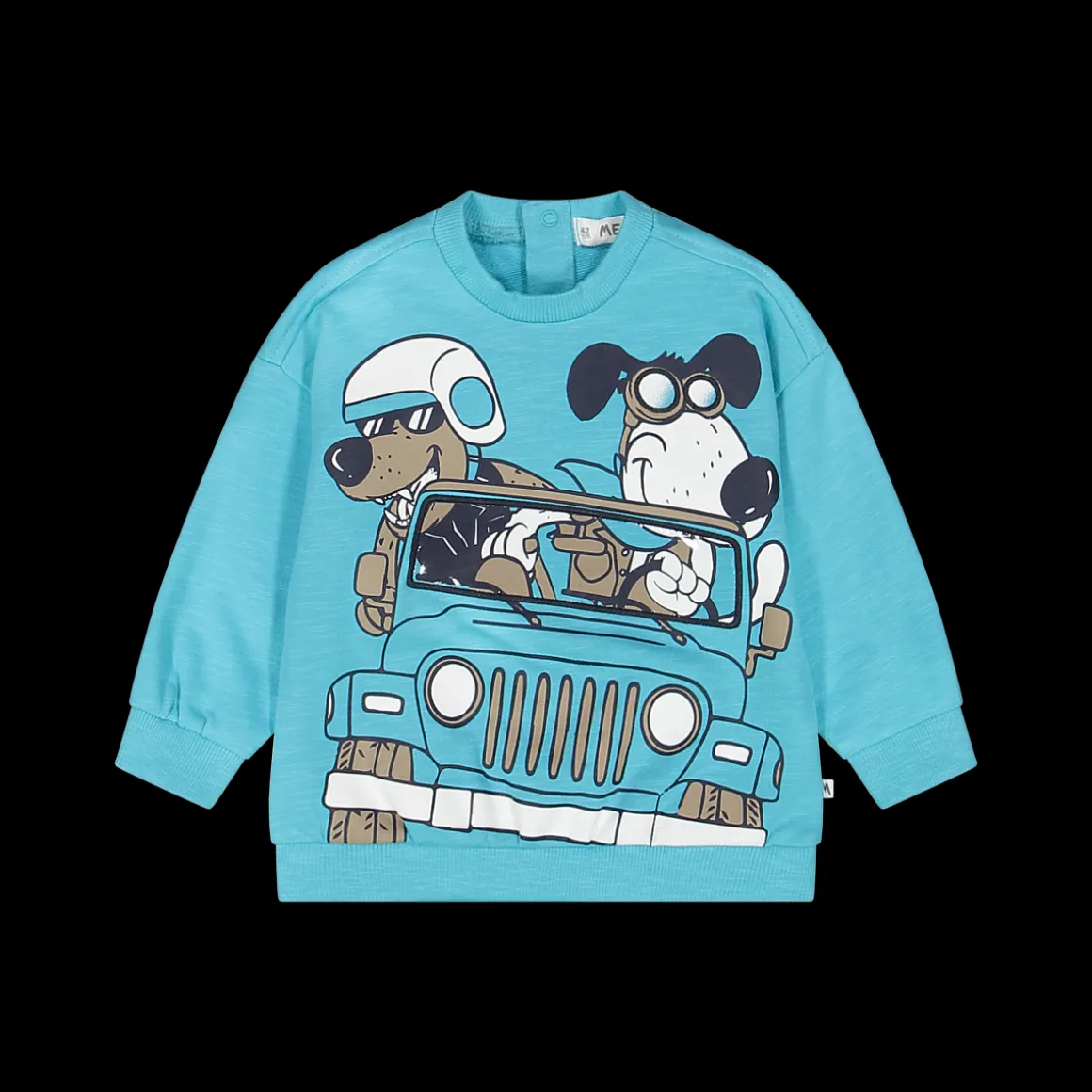 Maglia girocollo celeste per neonato