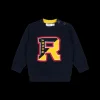Maglia girocollo in tricot da bambino tema rugby