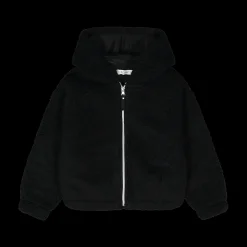 Maglia in eco-pelliccia con cappuccio per neonata