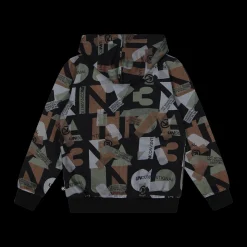 Maglia in fantasia Unconv3ntional con zip e cappuccio per ragazzo