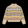 Maglia in maglia tricot da bambina collo alto