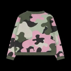 Maglia in tricot camouflage per bambina