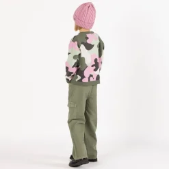 Maglia in tricot camouflage per bambina
