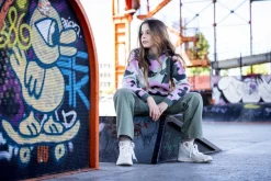 Maglia in tricot camouflage per bambina