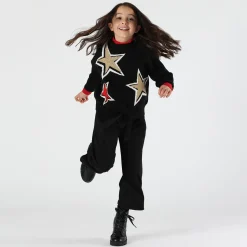 Maglia in tricot da bambina con stelle