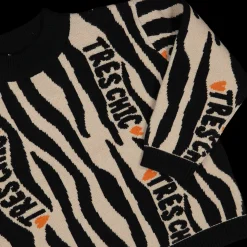 Maglia jacquard animalier bambina