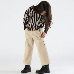 Maglia jacquard animalier bambina