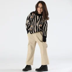 Maglia jacquard animalier bambina