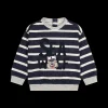 Maglia rigata a maniche lunghe per neonato
