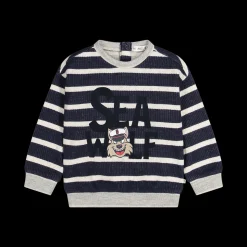 Maglia rigata a maniche lunghe per neonato