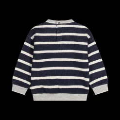 Maglia rigata a maniche lunghe per neonato