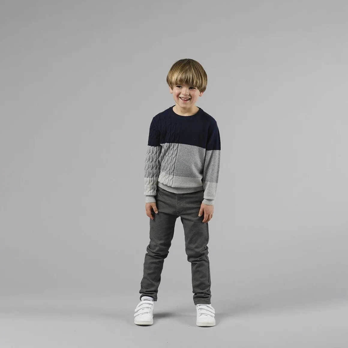 Maglia tricolore tricot da bambino