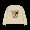 Maglia tricot con cucciolo bambina