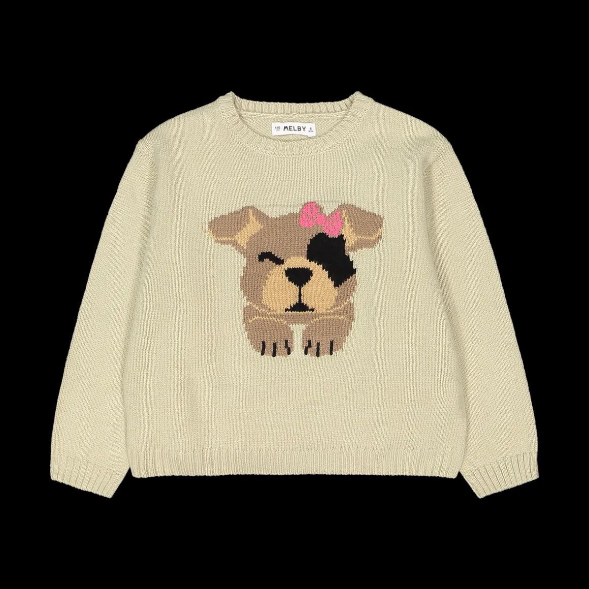 Maglia tricot con cucciolo bambina