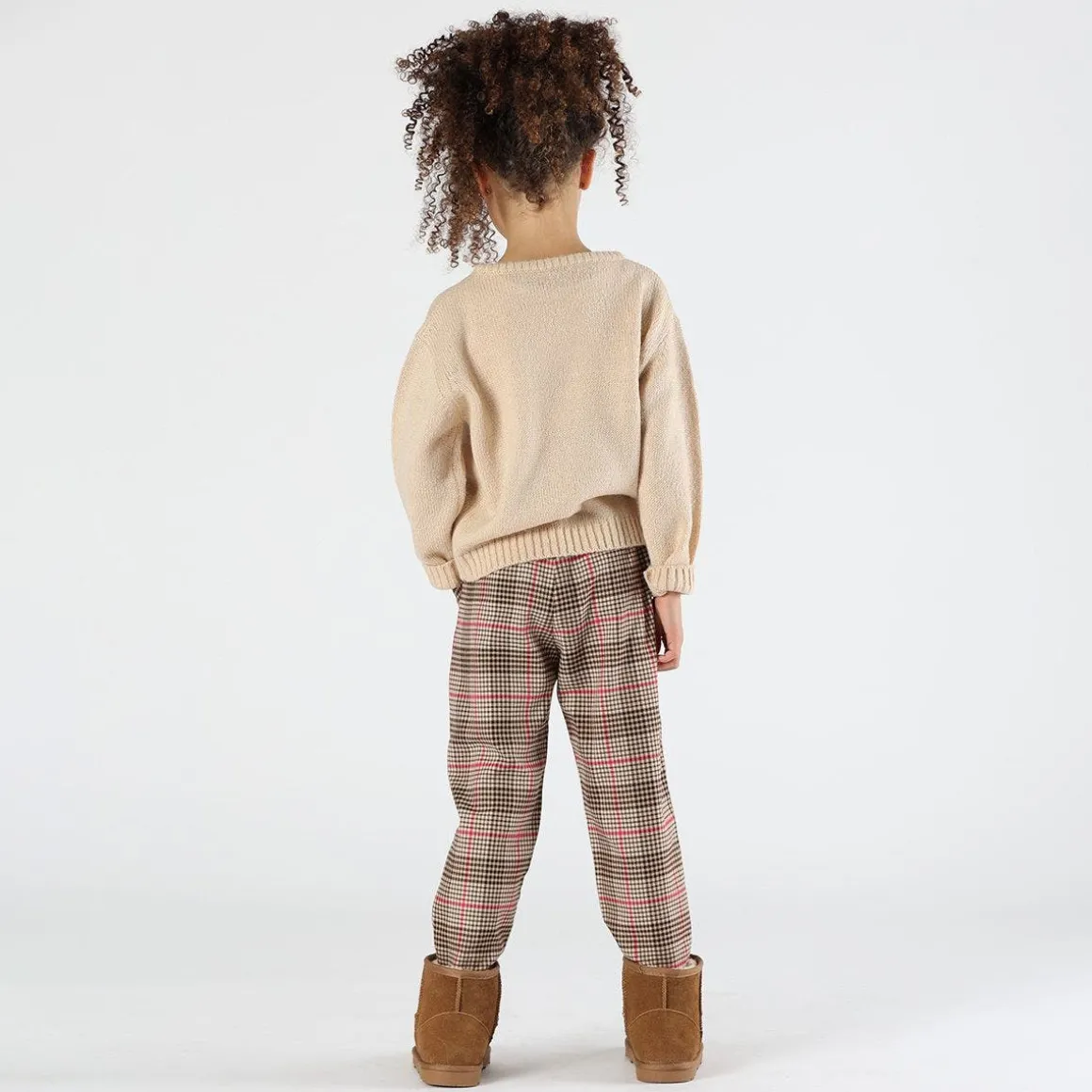 Maglia tricot con cucciolo bambina