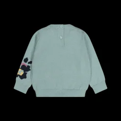 Maglia tricot con fiorellini da bambina