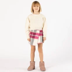 Maglia tricot cropped per ragazza