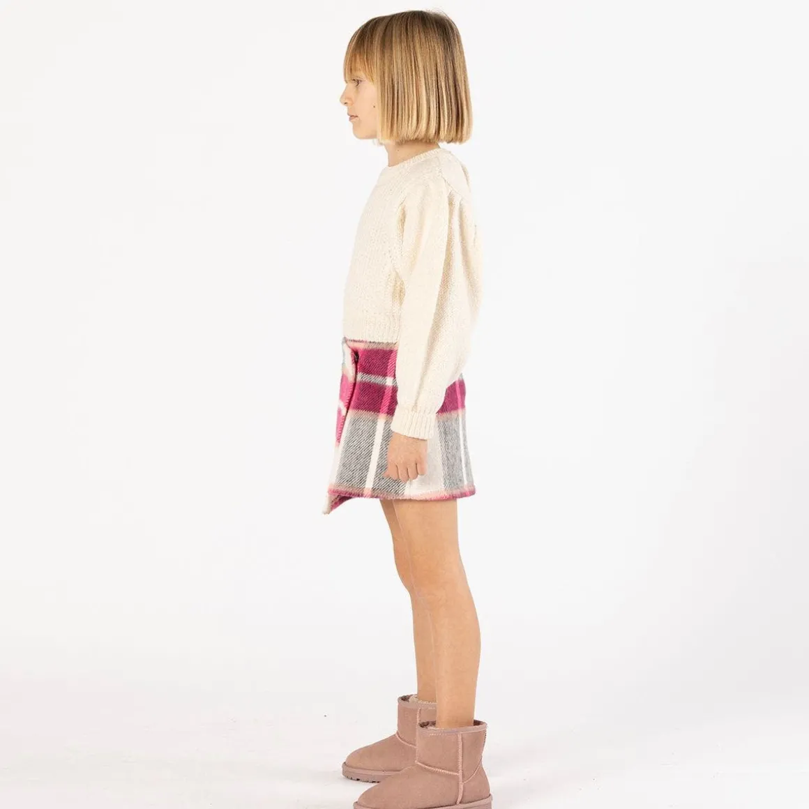 Maglia tricot cropped per ragazza