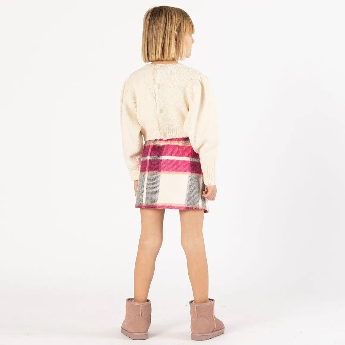 Maglia tricot cropped per ragazza