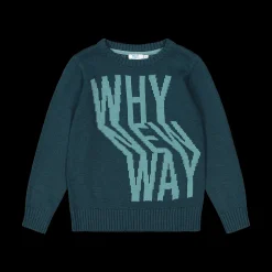 Maglia tricot da bambino con scritte