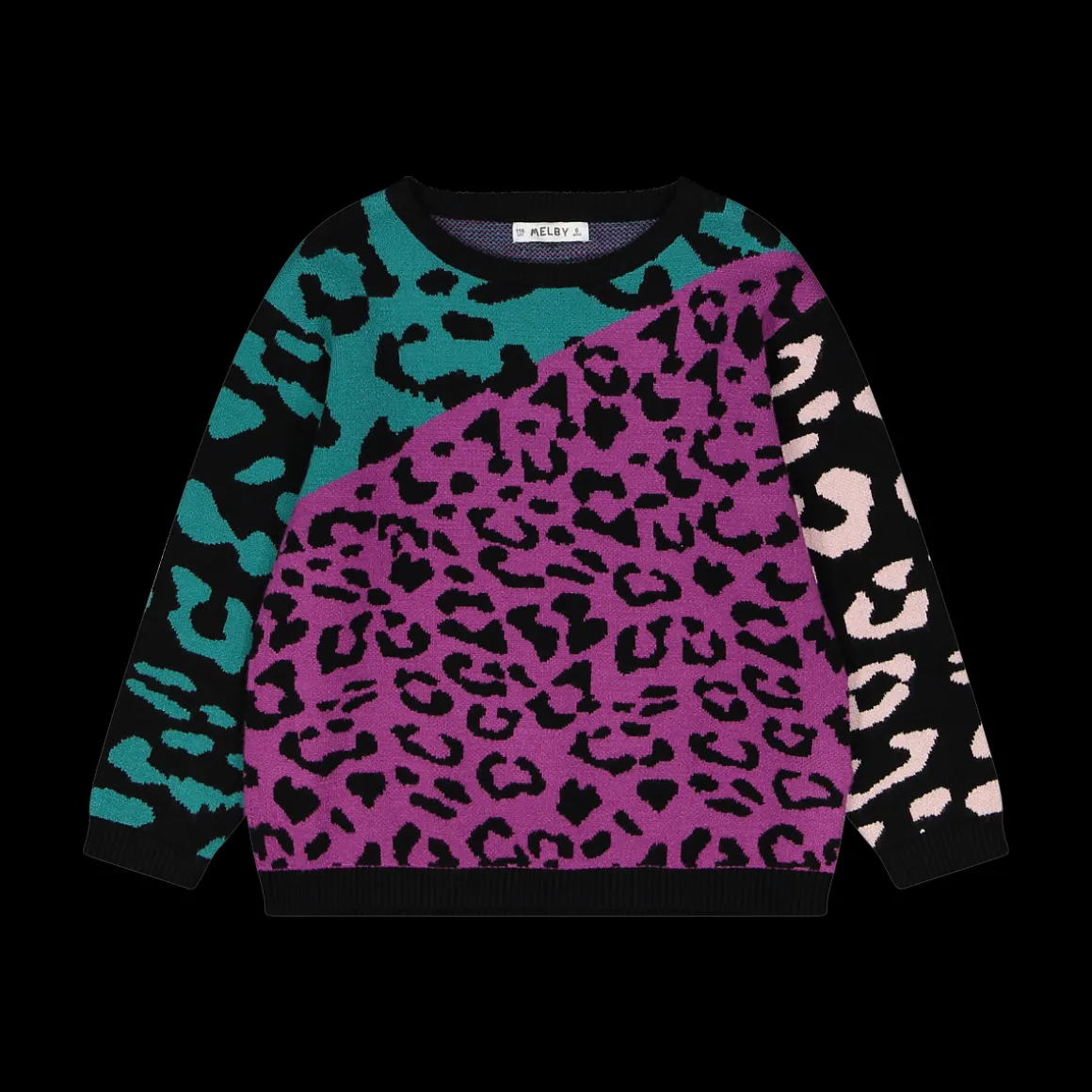 Maglia tricot maculato colorato bambina