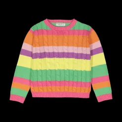 Maglia tricot multicolore da bambina