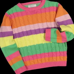 Maglia tricot multicolore da bambina