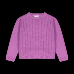 Maglia tricot tinta unita da bambina