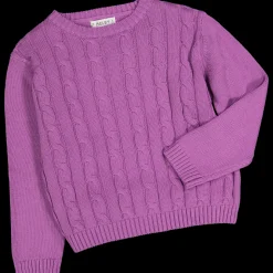 Maglia tricot tinta unita da bambina