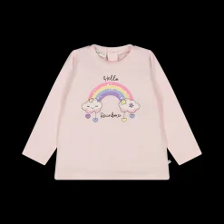 Maglietta con arcobaleno per neonata