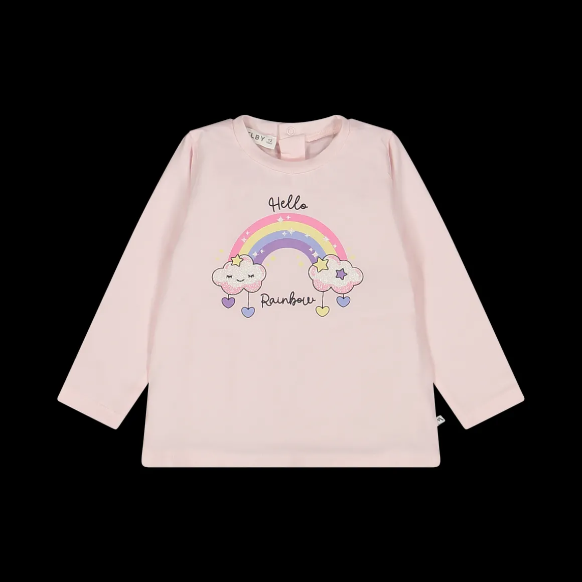 Maglietta con arcobaleno per neonata