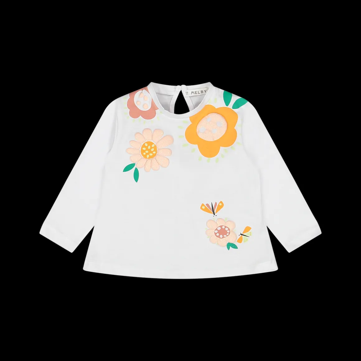 Maglietta con stampa puffy per bambina