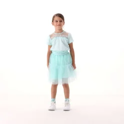 Maglietta con tulle per bambina