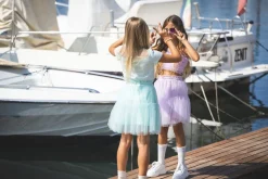 Maglietta con tulle per bambina