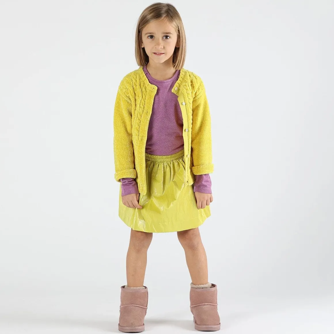 Maglietta jersey lurex bambina