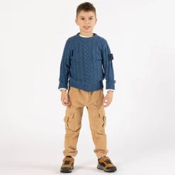 Maglione con trecce per ragazzo