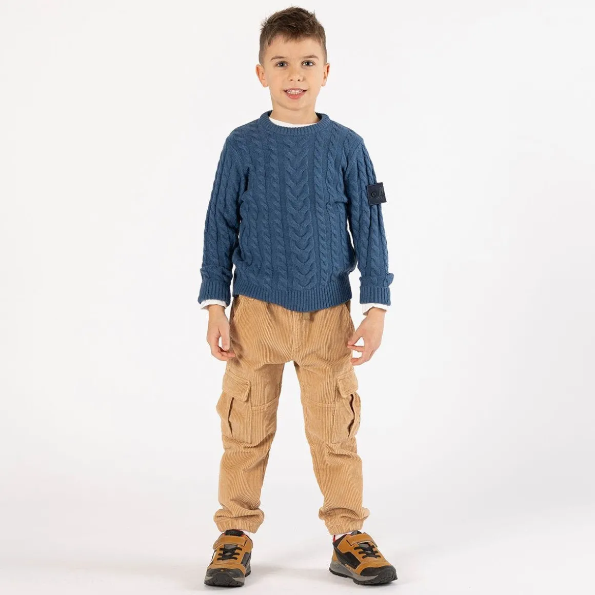 Maglione con trecce per ragazzo