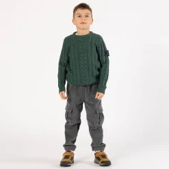 Maglione con trecce per ragazzo