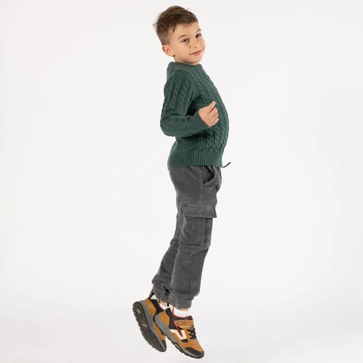 Maglione con trecce per ragazzo