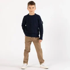 Maglione con trecce per ragazzo