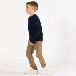 Maglione con trecce per ragazzo