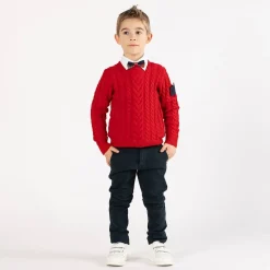 Maglione con trecce per ragazzo
