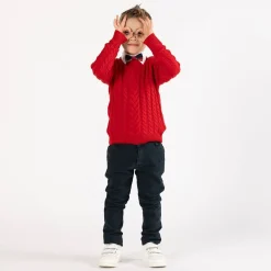Maglione con trecce per ragazzo